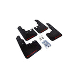 Rally Armor 16-18 Toyota RAV4 Black Mud Flap w/Red Logo