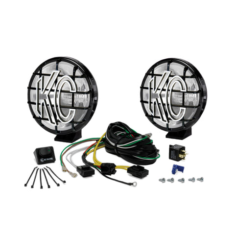 KC HiLiTES Apollo Pro 6in. Halogen Light 100w Spread Beam (Pair Pack System)